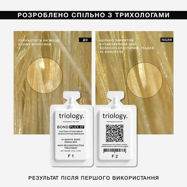 Холодне відновлення. Система інтенсивної реконструкції волосся BONDPLEX 2F triology 1780660994338 фото